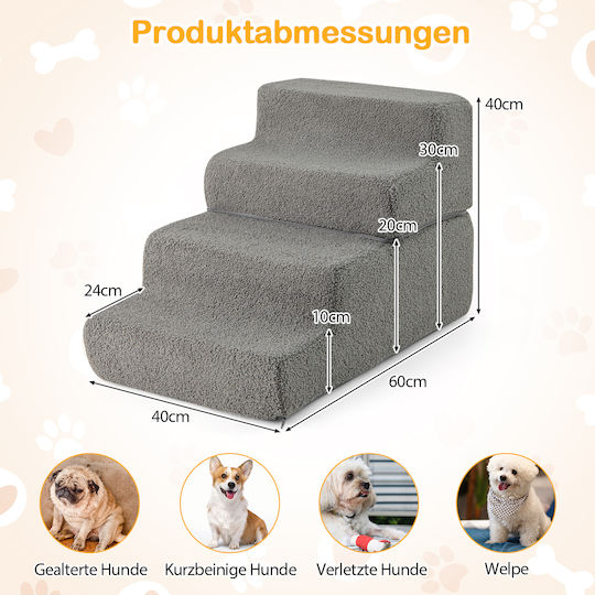 Costway Rampe Autozubehör für Hunde Grau