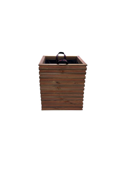 Tesias Group Pot Wooden Light Walnut 50x50x60cm.
