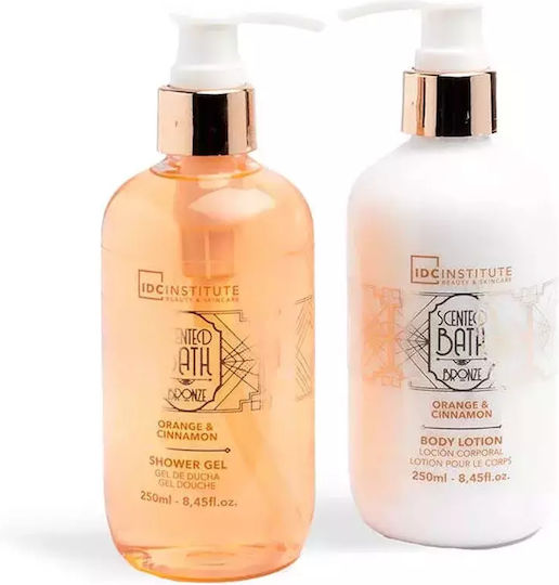 IDC Institute Scented Bath Orange & Cinnamon Σετ Περιποίησης για Καθαρισμό Σώματος 3τμχ