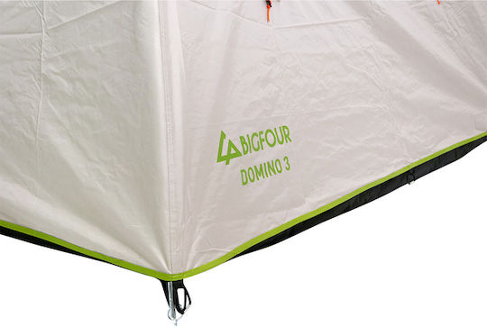 Bigfour Domino 3 Σκηνή Camping Ασημί για 3 Άτομα 210x210x170εκ.