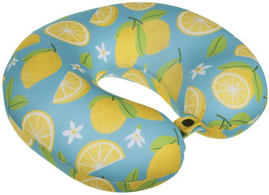 Out of the Blue Lemon Polyester Travel Pillow Yellow