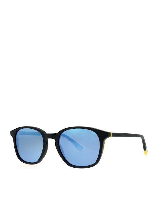 Faconnable Oval Kids Sunglasses with Mirror Lenses Black