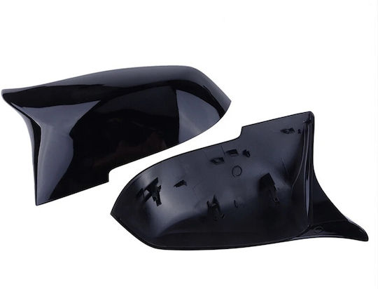 Spiegelabdeckungen Clips Schwarz Klavierlack Batman Stil Für Bmw X1 E84 Suv Facelift 2013-2016