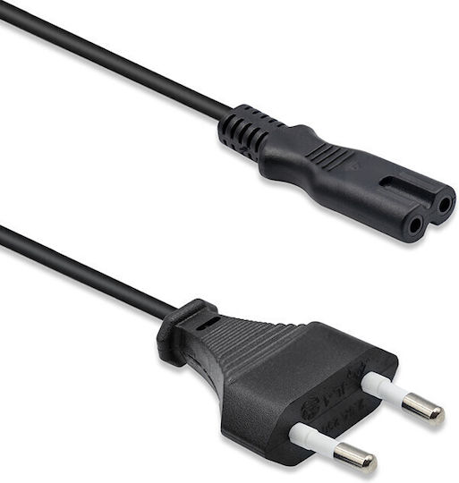 Захранващ кабел Qoltec Ac 2pin S0z/st2 1.4m Черен
