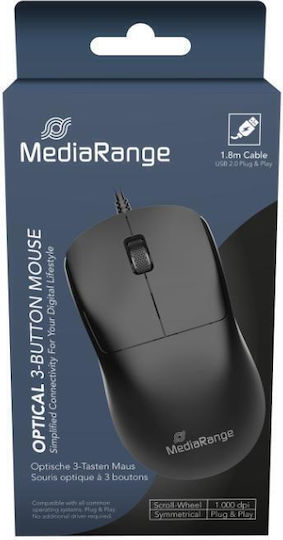 MediaRange MROS211 Ενσύρματο Ποντίκι Μαύρο