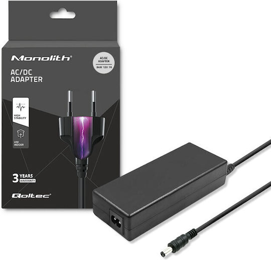 Qoltec Универсален Захранващ Блок 12 7A с Мощност 84W (51108)