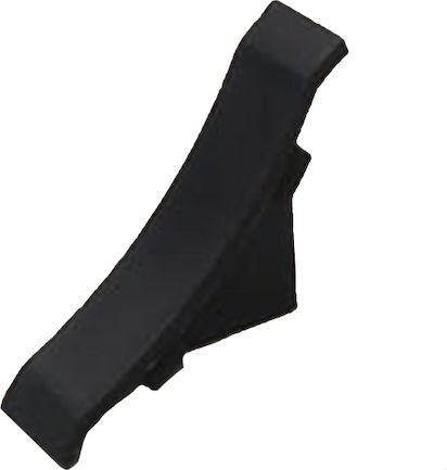 End Cap for Floor Joint Cover Right-Left Same Black 2.5x0.5x2.5cm