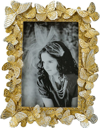 Artekko Fotorahmen mit Goldenem Kunststoffrahmen 12.7x17.78