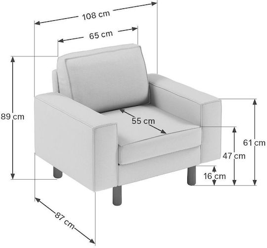 Sparrow Armchair Night Grey, Walnut 108x89x87cm