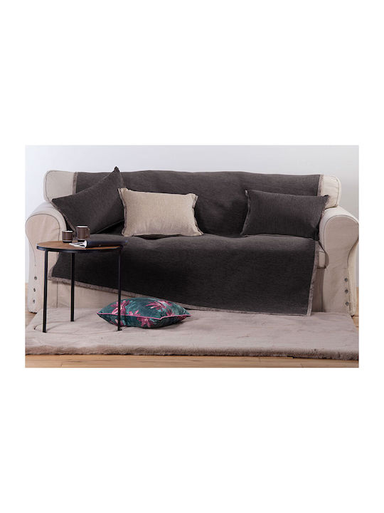 Nef-Nef Homeware New Tanger Ριχτάρι Πολυθρόνας Δύο 'Οψεων 180x180εκ. Ecru