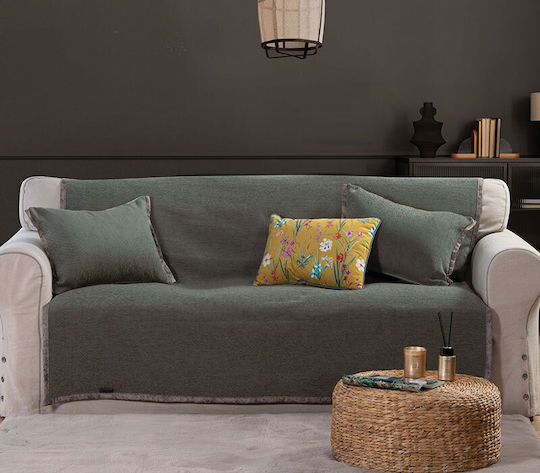 Nef-Nef Homeware New Tanger Three-Seater Sofa Throw 2 Sides 180x300cm Brown Ecru