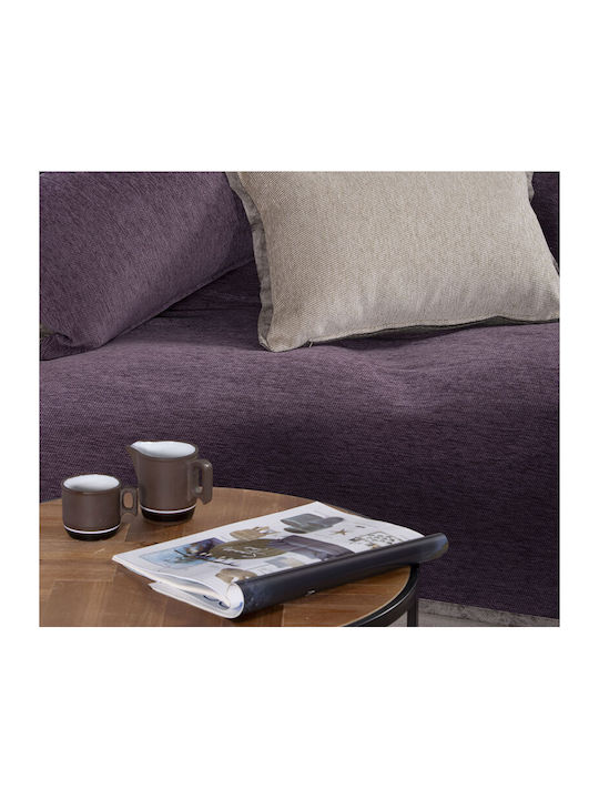 Nef-Nef Homeware New Tanger Three-Seater Sofa Throw 2 Sides 180x300cm Brown Ecru