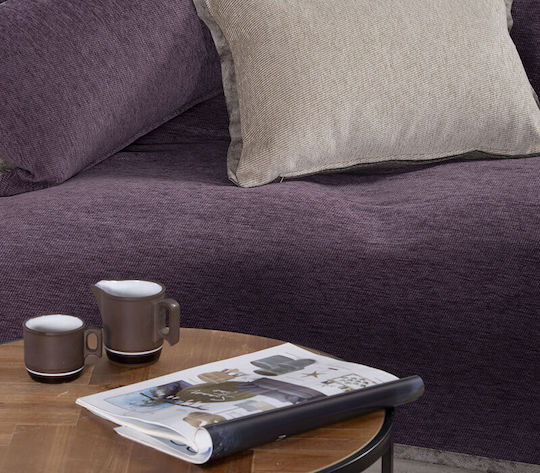 Nef-Nef Homeware New Tanger Ριχτάρι Πολυθρόνας Δύο 'Οψεων 180x180εκ. Brown-ecru