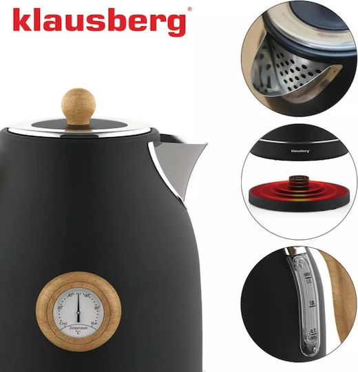 Klausberg Βραστήρας 1.7lt 1850W Μαύρος