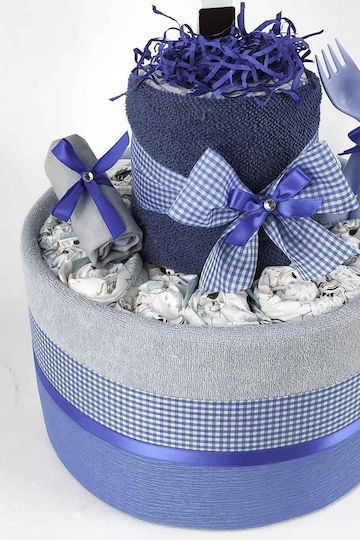 Dama Koupa Diaper Cake din Lemn pentru Băiat