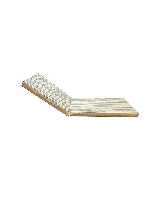 Tesias Group Pernă Waterproof Pentru Pat De Soare Cu Spătar Bej Verde Măsliniu 60x195cm