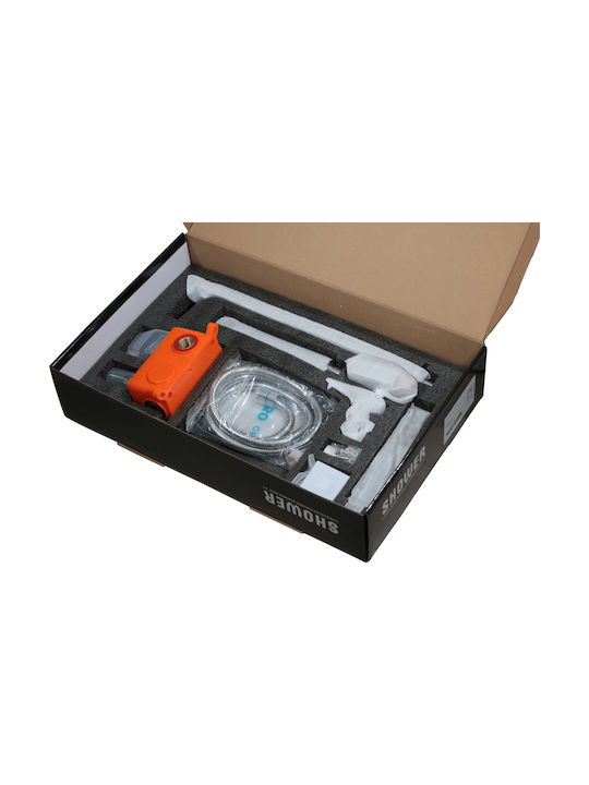 Acquanet Built-in Mixer & Supply Set for Shower Silver