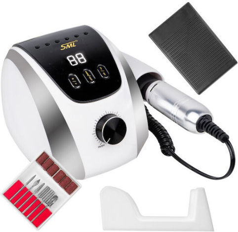 SML Τροχός Νυχιών Ρεύματος 65W Λευκός με 35000 Στροφές ανά Λεπτό