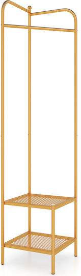 Costway Cuiere de podea Metal Auriu 42.5x42.5x193.5cm