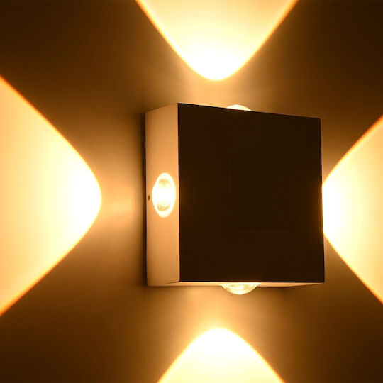 kelvo Kelvo Arkos Wall-Mounted Outdoor Spot Light LED IP65 8W with Warm White Light 14x5.5x14εκ.