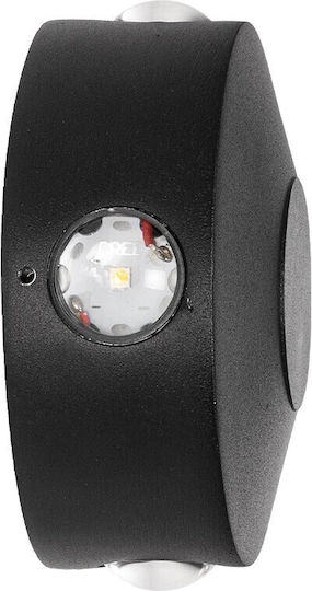 kelvo Arkos Wall-Mounted Outdoor Spot Light LED IP65 8W with Warm White Light 13x5.5x13εκ.