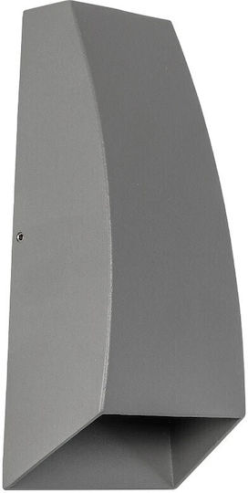 kelvo Flux Wall-Mounted Outdoor Spot Light LED IP65 6W with Warm White Light 5x8.5x17εκ.