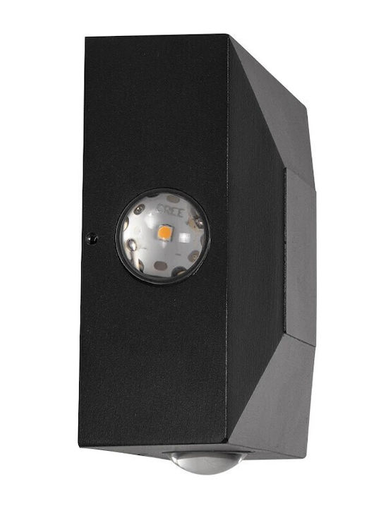 kelvo Arkos Стенно Външно Спот Осветление LED IP65 8W с Топло бяло Светлина 14x5.5x14εκ.