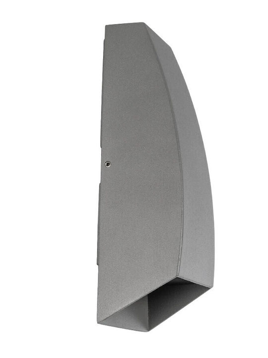 kelvo Flux Wall-Mounted Outdoor Spot Light LED IP65 6W with Warm White Light 5x8.5x17εκ.