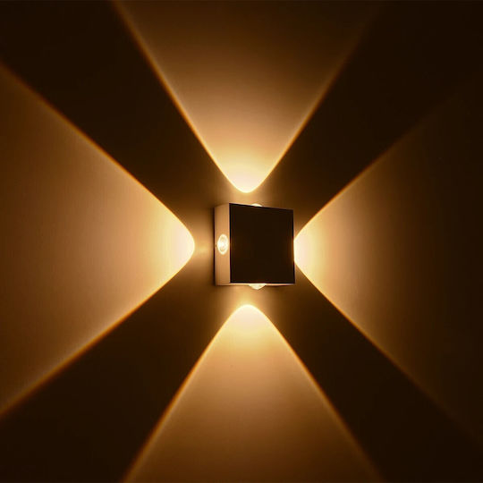 kelvo Kelvo Arkos Wall-Mounted Outdoor Spot Light LED IP65 8W with Warm White Light 14x5.5x14εκ.