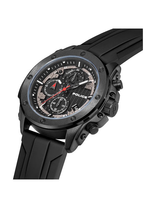 Police Clout Men's Watch 50mm Battery with Rubber Strap