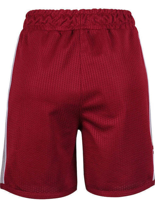 Damen Sportliche Bermuda burgunderrot