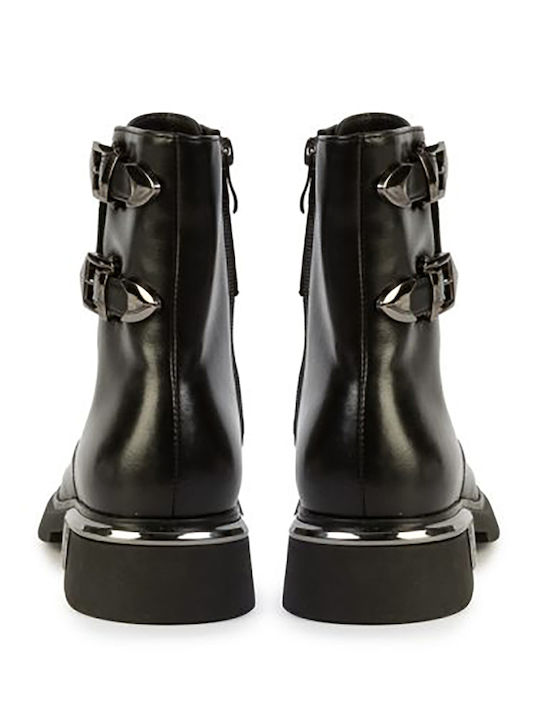 Leather Women's Ankle Boots Black