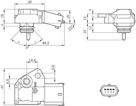 Bosch Intake Manifold Pressure Sensor Car Engine Sensor