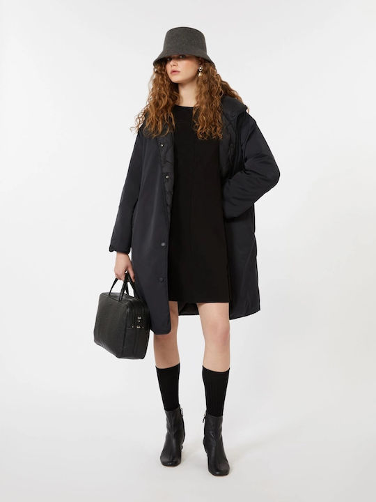 Women's Lifestyle Jacket Double Sided Waterproof for Winter Black