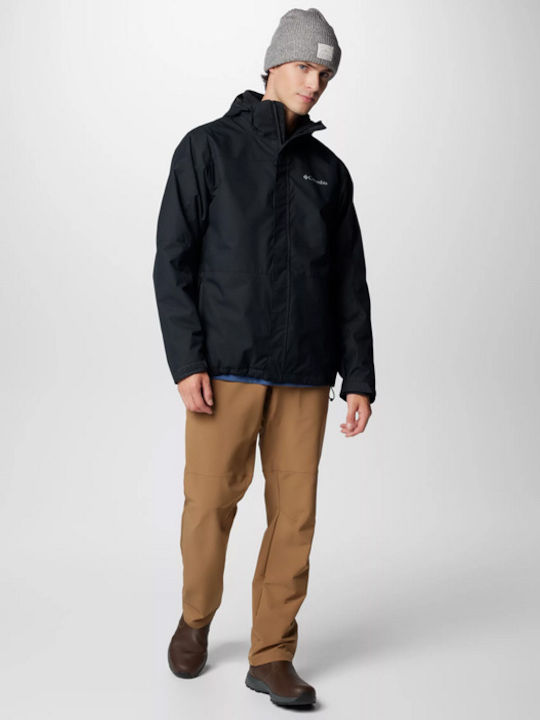 3 σε 1 Χειμωνιάτικο Μπουφάν Αδιάβροχο Μαύρο
