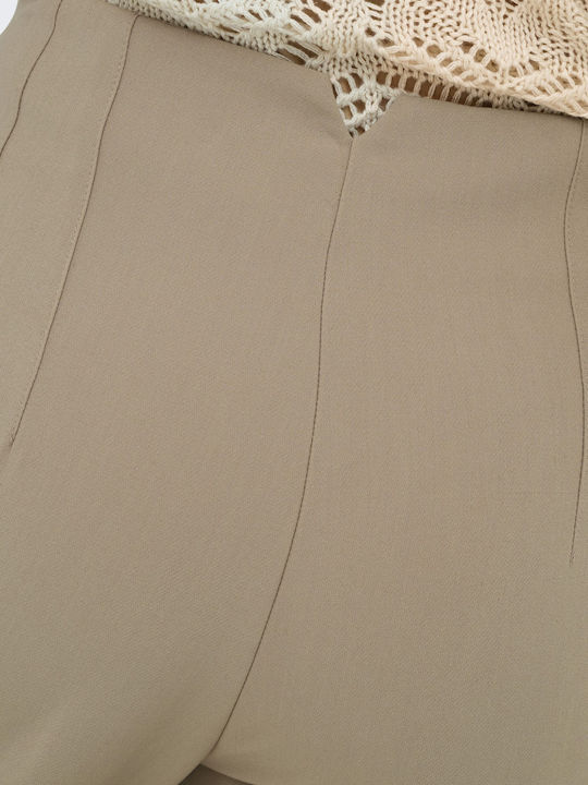 Dama Tesatura Pantaloni Silver, Mink