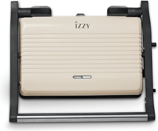 Izzy Vintage Panini IZ-2025 Sandwich Maker for for 2 Sandwiches Sandwiches 1000W Beige