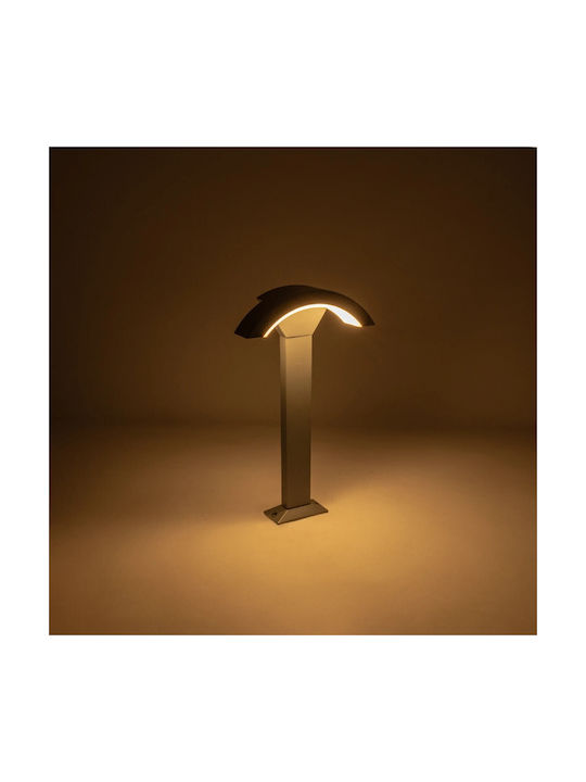 kelvo Gremo Φωτιστικό Κολωνάκι LED Εξωτερικού Χώρου 10W με Θερμό Λευκό Φως IP65 Γκρι