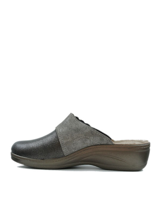 Anatomische Damen Hausschuhe Silber