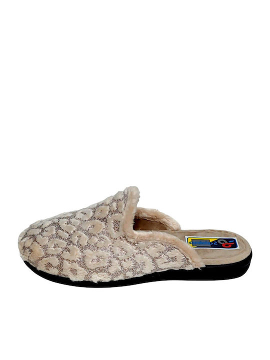 Winter Damen Hausschuhe Beige
