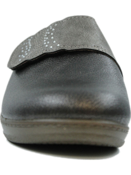 Anatomische Damen Hausschuhe Silber
