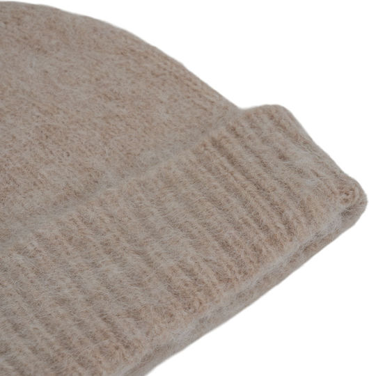 Beanie Beanie Knitted in Beige color