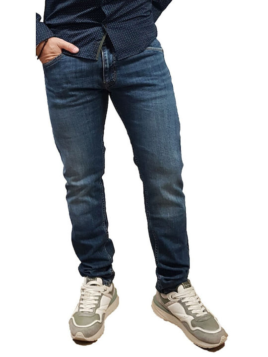 Pepe Jeans Spike Ανδρικό Παντελόνι Τζιν Slim Fit Tapered Blue Denim