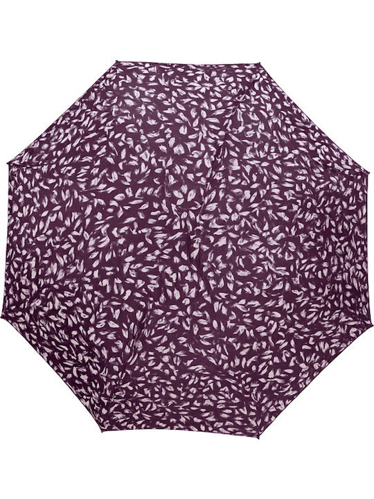 Rain Automatic Umbrella with Walking Stick Purple