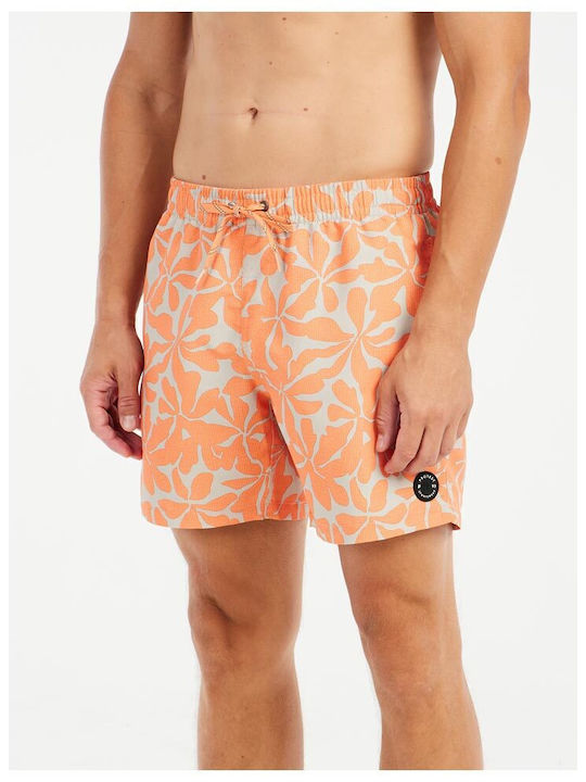 Men's Swimwear Shorts Orange Floral