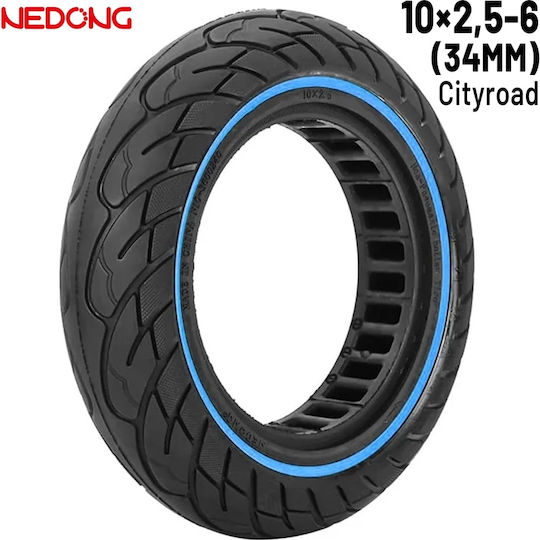 Solid Wheel 10×2,5-6 Blue 34mm Nedong