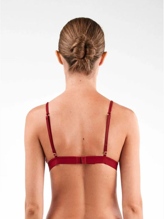 Gisela Μπορντό Βελούδινο Bralette Χωρίς Μπανέλες Κωδ 2/10136t