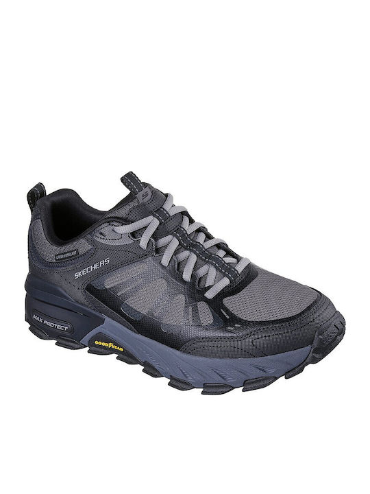 Skechers Max Protect-sherwood Ridge Ανδρικά Ορειβατικά Παπούτσια Αδιάβροχα Μαύρα