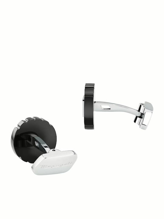 Maserati Cufflinks from Steel in Black Color