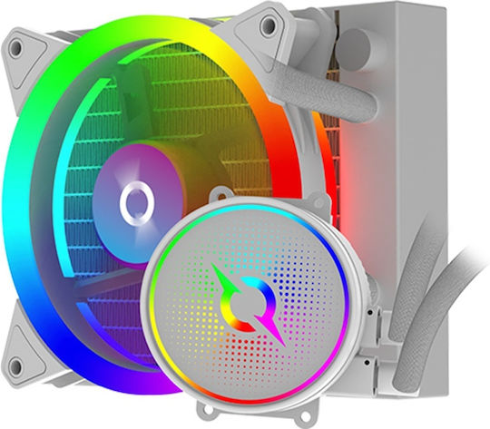 Aqirys Aqirys 120 Wasserkühlsysteme AIO CPU mit 1 Lüfter 120mm und ARGB Beleuchtung Weiß